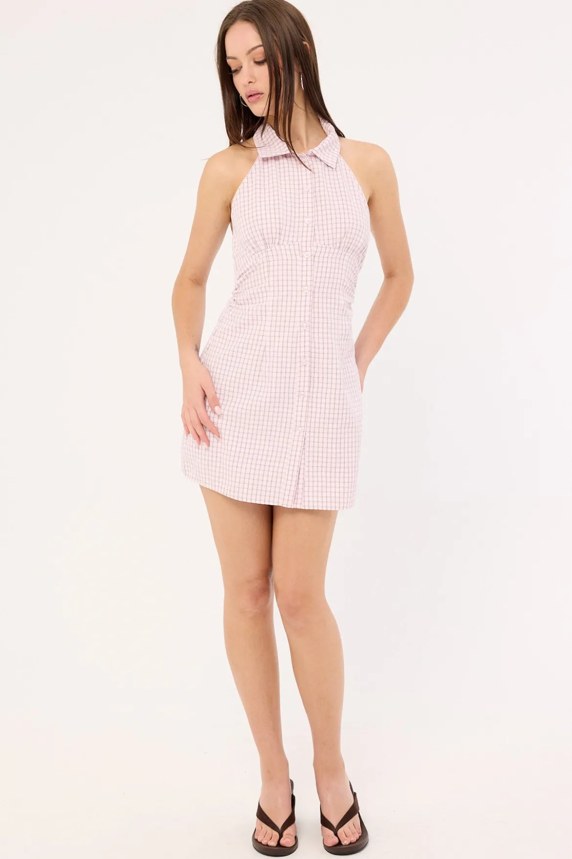 Alani Mini Dress Pink Check