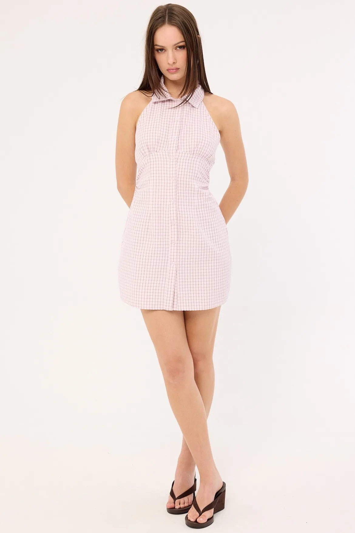 Alani Mini Dress Pink Check