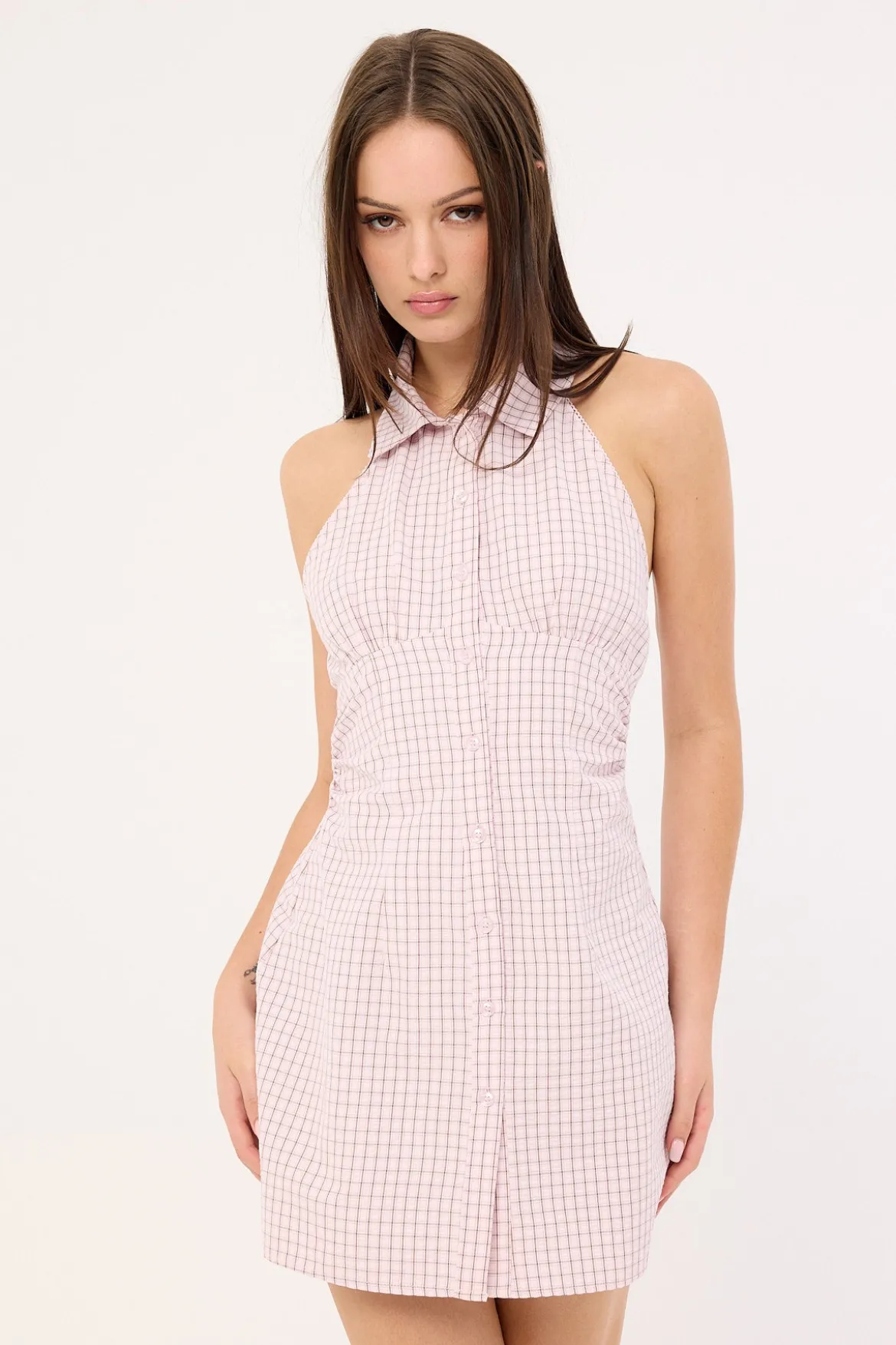 Alani Mini Dress Pink Check