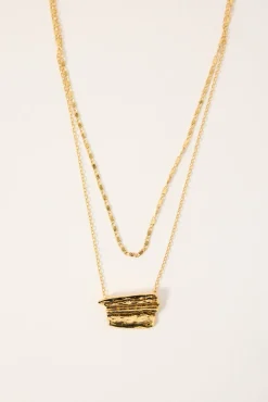 Alba Layered Necklace 2PK 18K Gold Plated