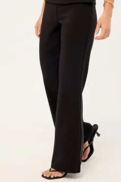 Alba Mid Rise Flare Pant Black