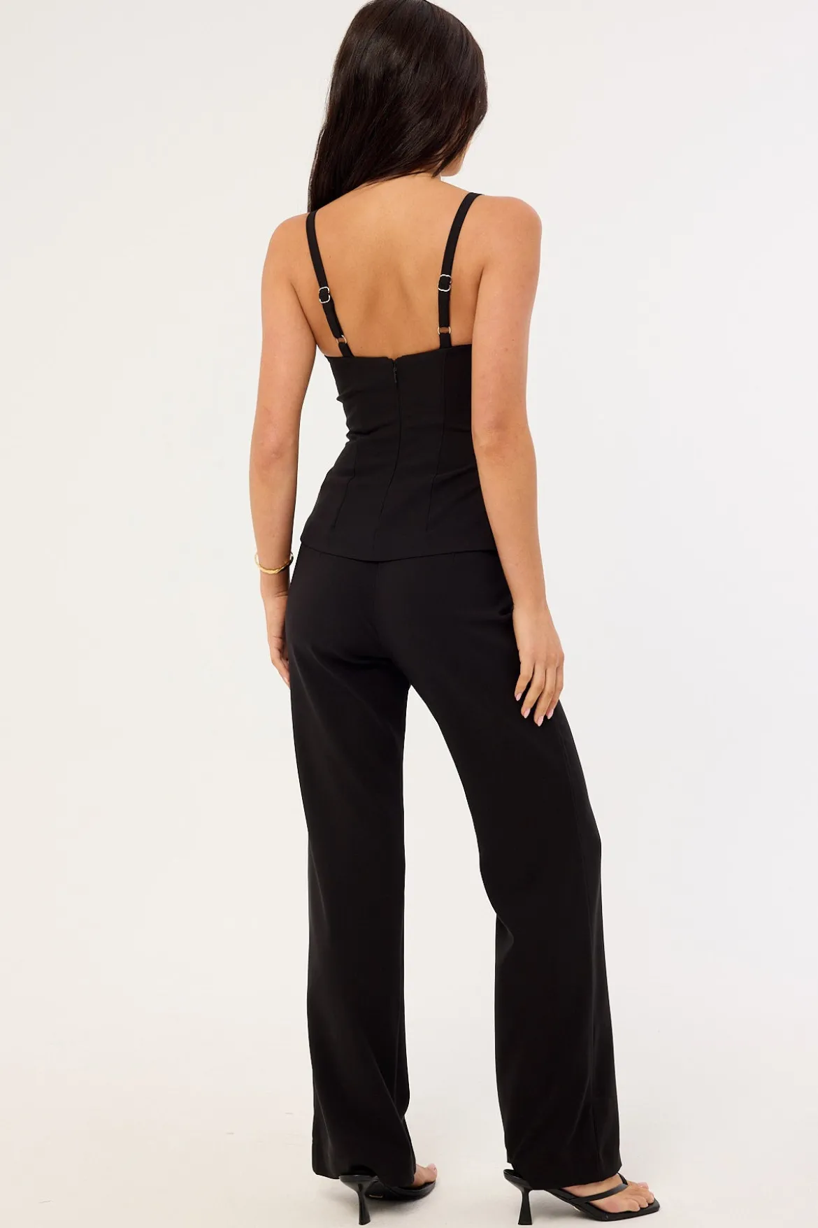Alba Mid Rise Flare Pant Black