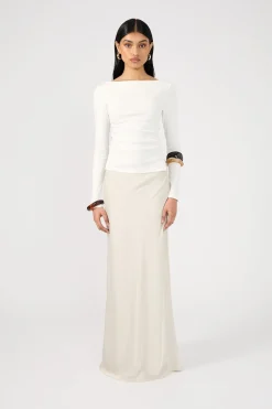 Alec Long Sleeve Top White