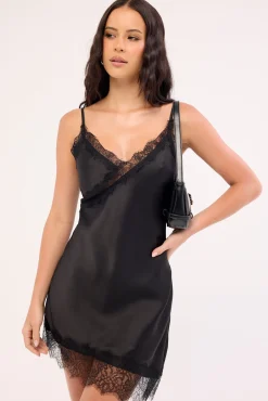 Alexa Lace Mini Dress Black