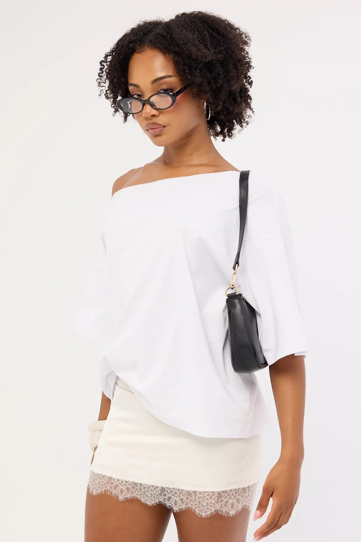 Alexa Lace Mini Skirt Off White