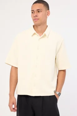 Alfie Boxy Cropped Shirt Off White