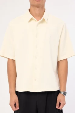 Alfie Boxy Cropped Shirt Off White