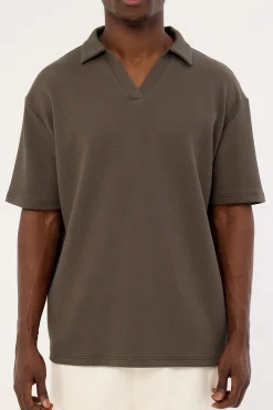 Alfie Boxy Polo Asphalt