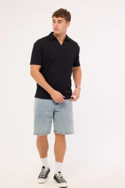 Alfie Boxy Polo Black