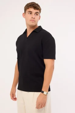 Alfie Boxy Polo Black