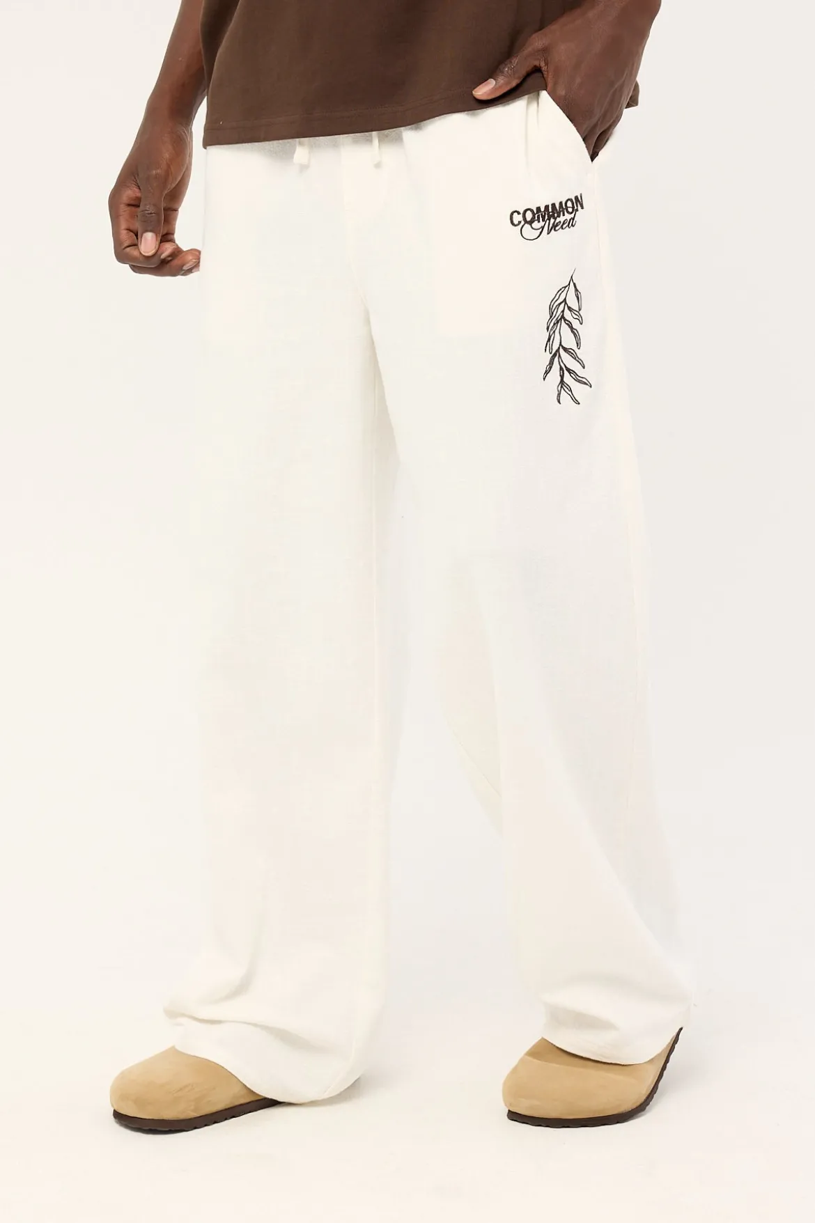 Alfresco Baggy Linen Pant Off White
