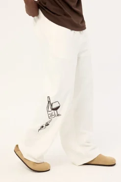 Alfresco Baggy Linen Pant Off White