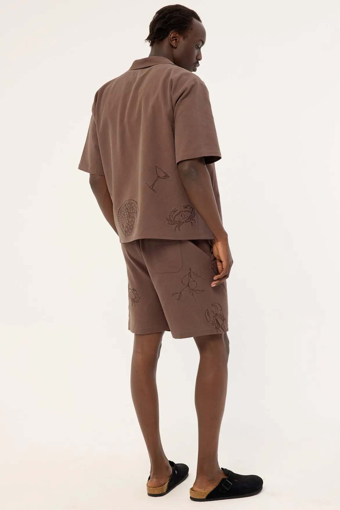Alfresco Elastic Waist Short Brown