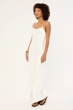 Alici Polka Maxi Dress White