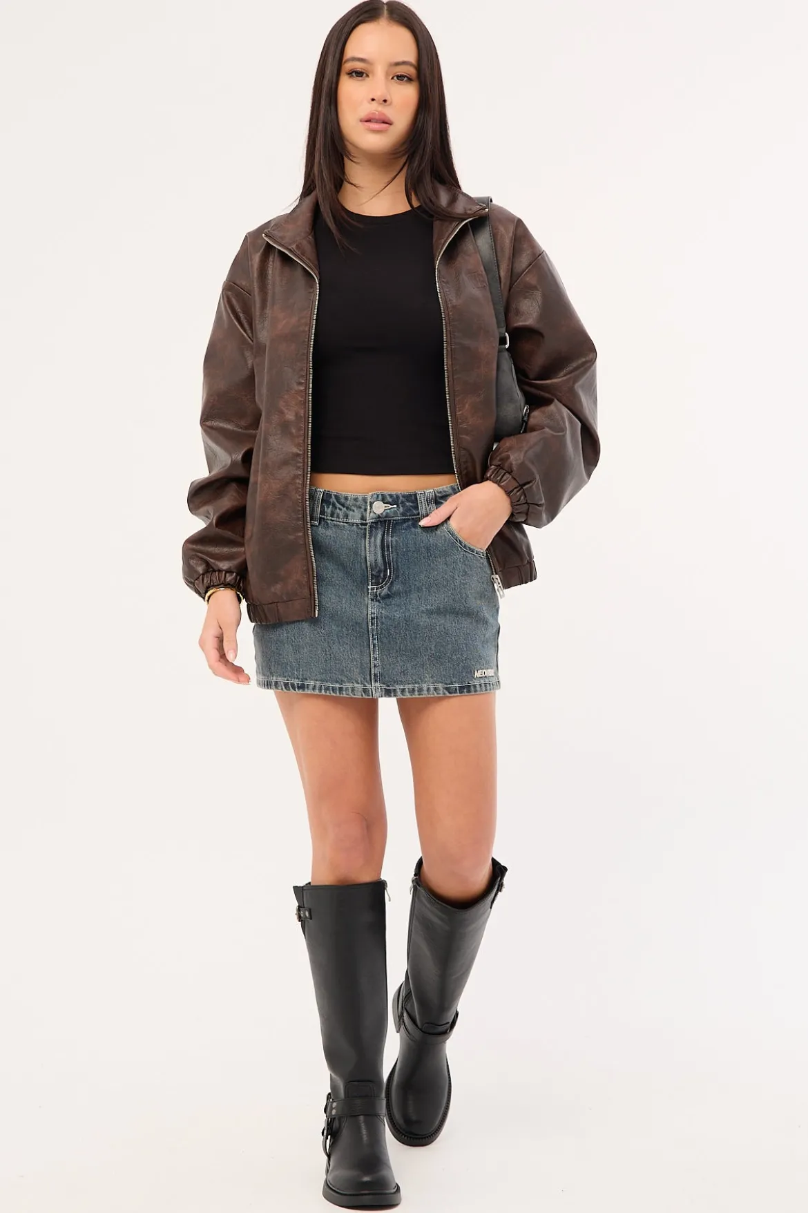 All Stars Denim Mini Skirt Mid Blue Denim