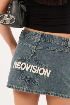 All Stars Denim Mini Skirt Mid Blue Denim