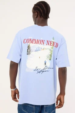 Alps Heavyweight Boxy Tee Washed Jacaranda