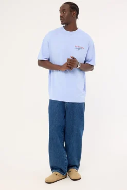 Alps Heavyweight Boxy Tee Washed Jacaranda