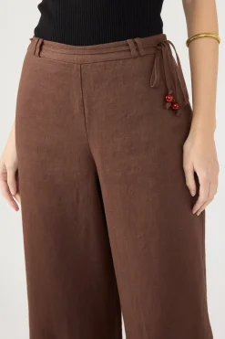 Amber Linen Pant Brown
