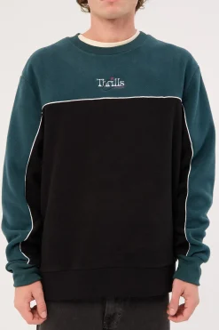Ambient Connections Oversize Polar Fleece Crew Deep Teal