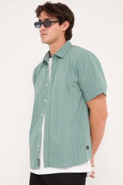 Ambient Connections Short Sleeve Shirt Chinois Green