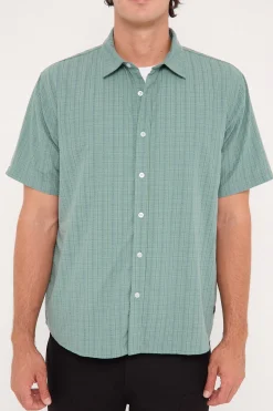 Ambient Connections Short Sleeve Shirt Chinois Green