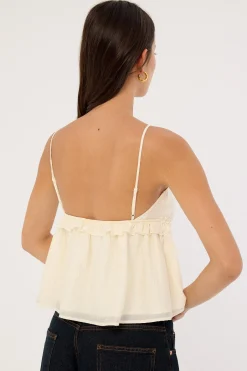 Amie Frill Cami Top Off White