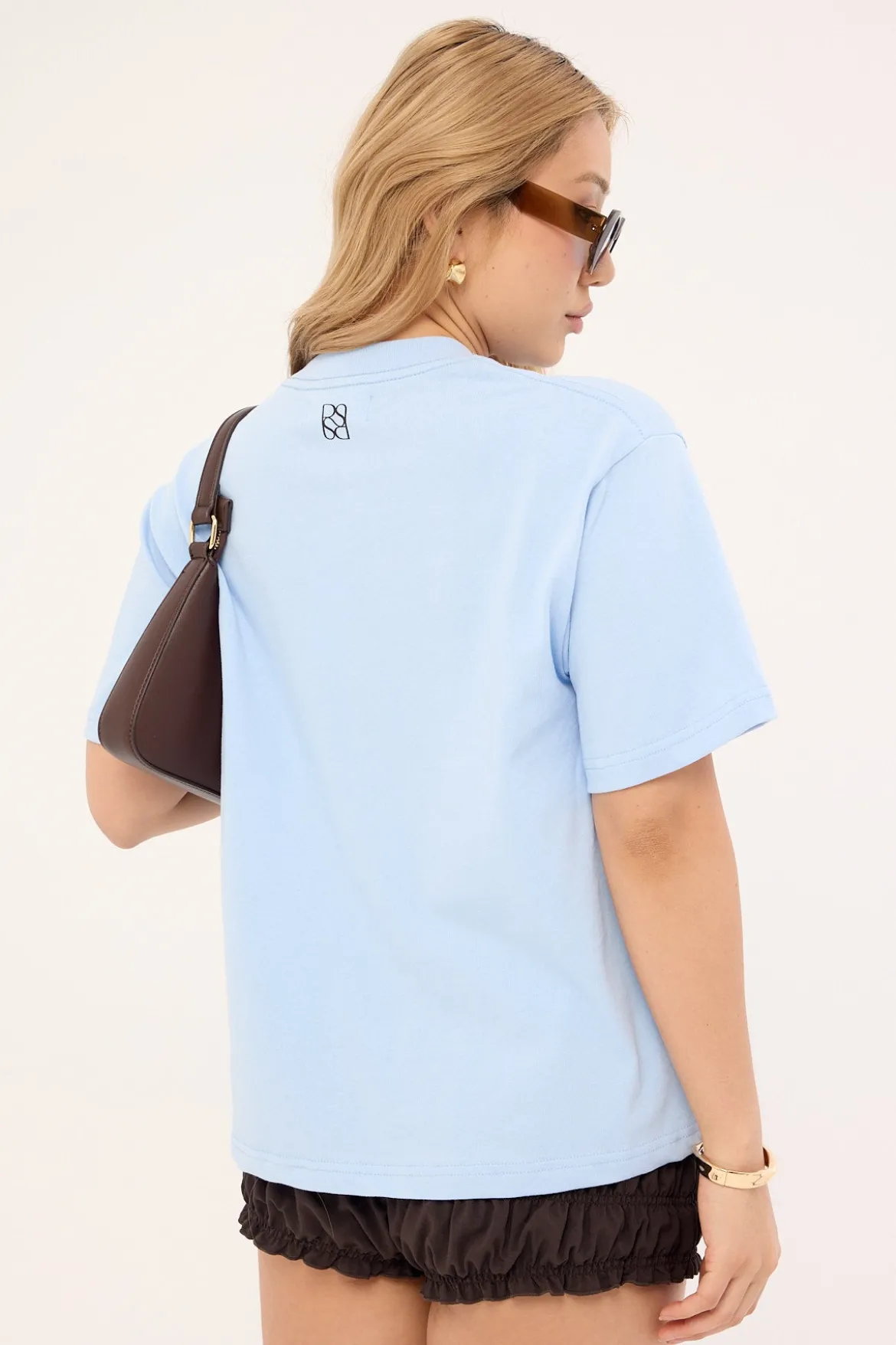 Amore Al Sole Oversized Graphic Tee Blue