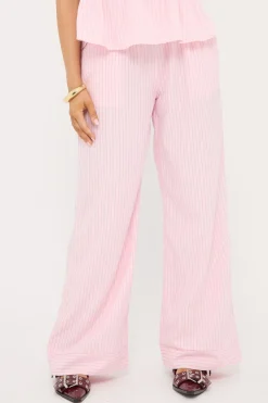 Amos Stripe Straight Leg Pant Pink Stripe