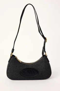 Amy Dirty Denim Shoulder Bag Dirty Black