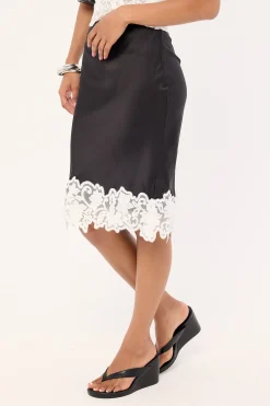 Anchored Midi Skirt Noir