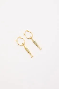 Anchovy Earrings 18K Gold