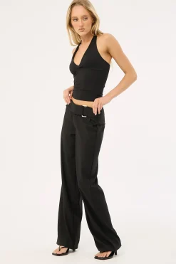 Anni Belted Pant Black
