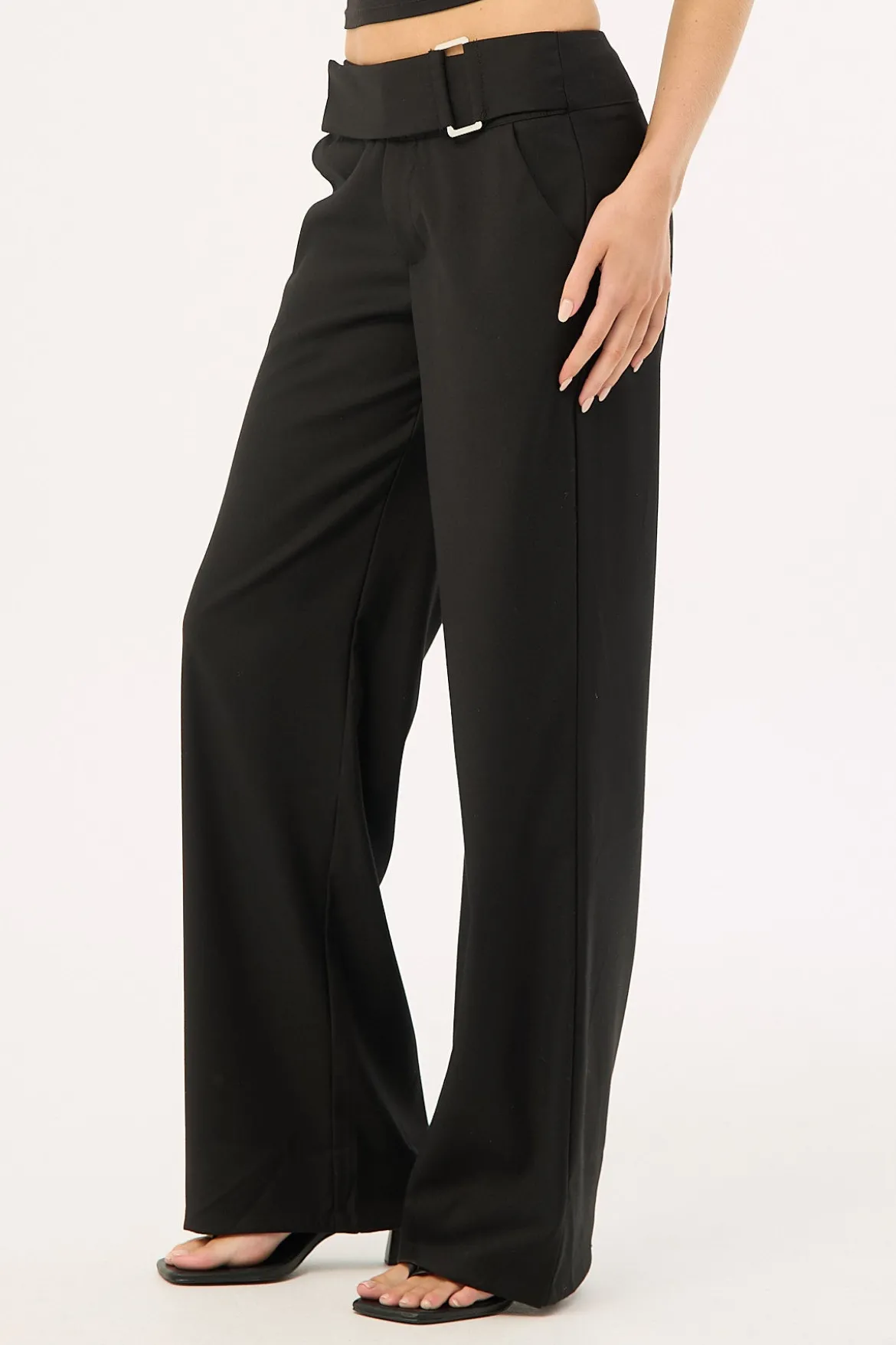 Anni Belted Pant Black