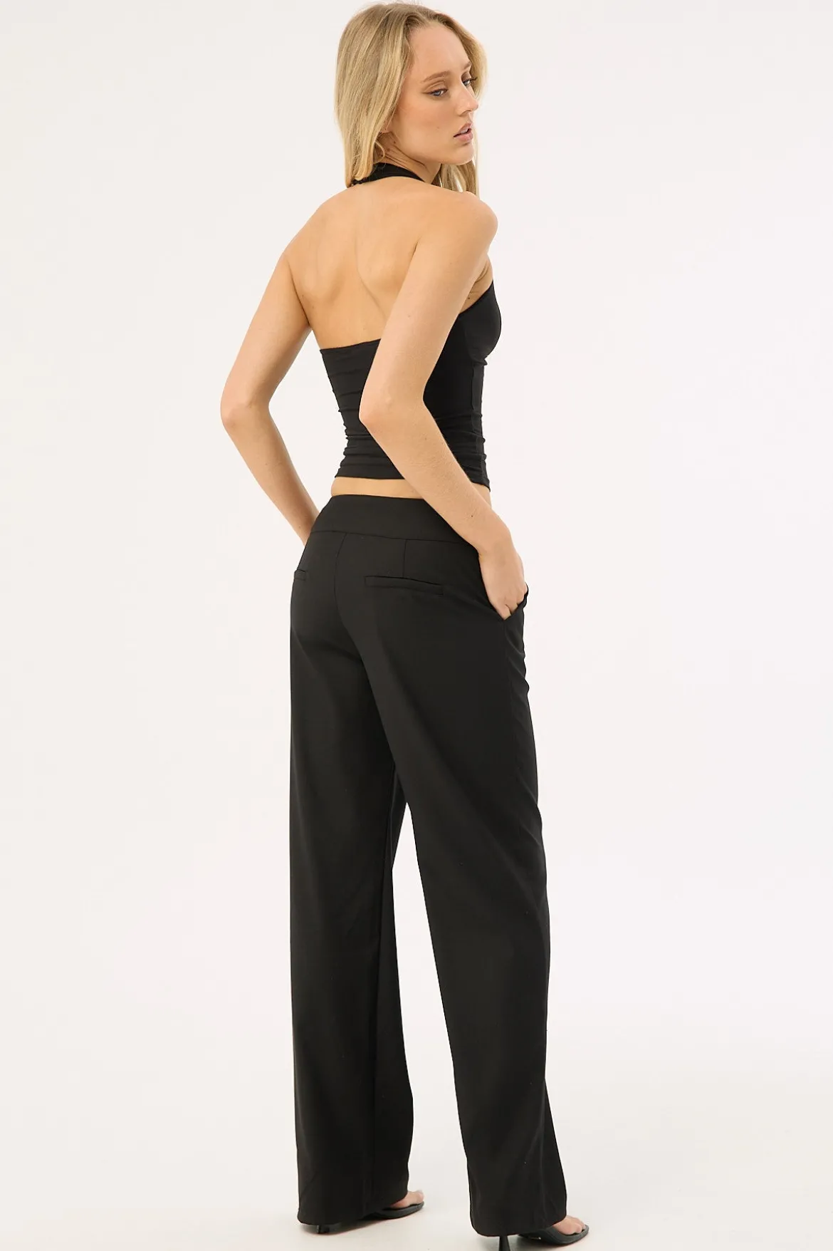 Anni Belted Pant Black