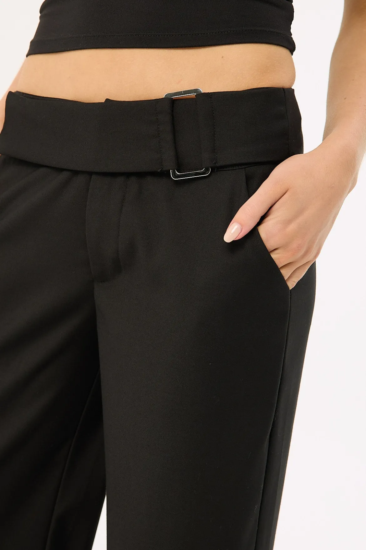 Anni Belted Pant Black