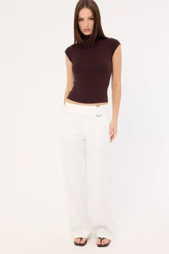 Anni Belted Pant White
