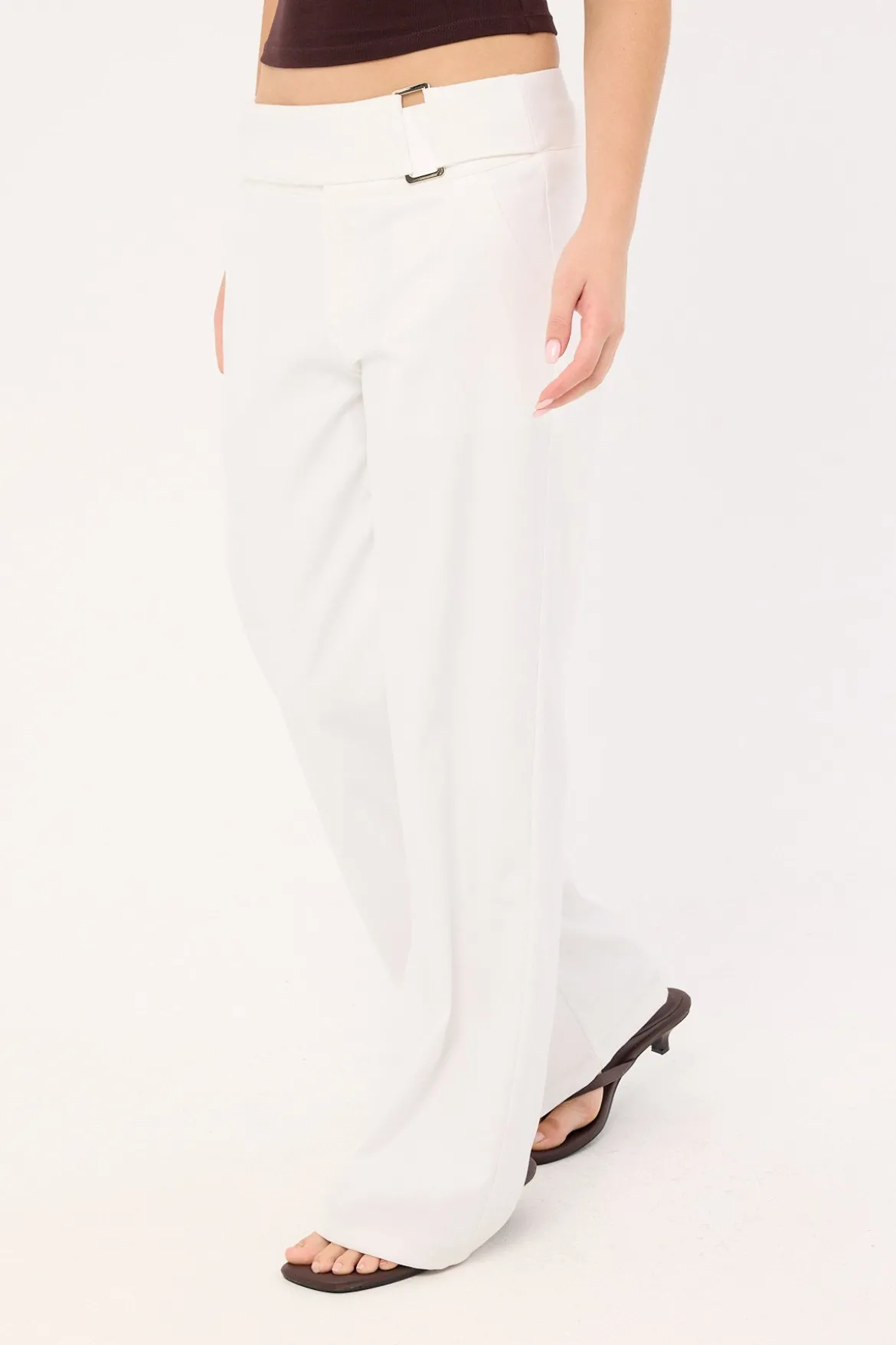 Anni Belted Pant White