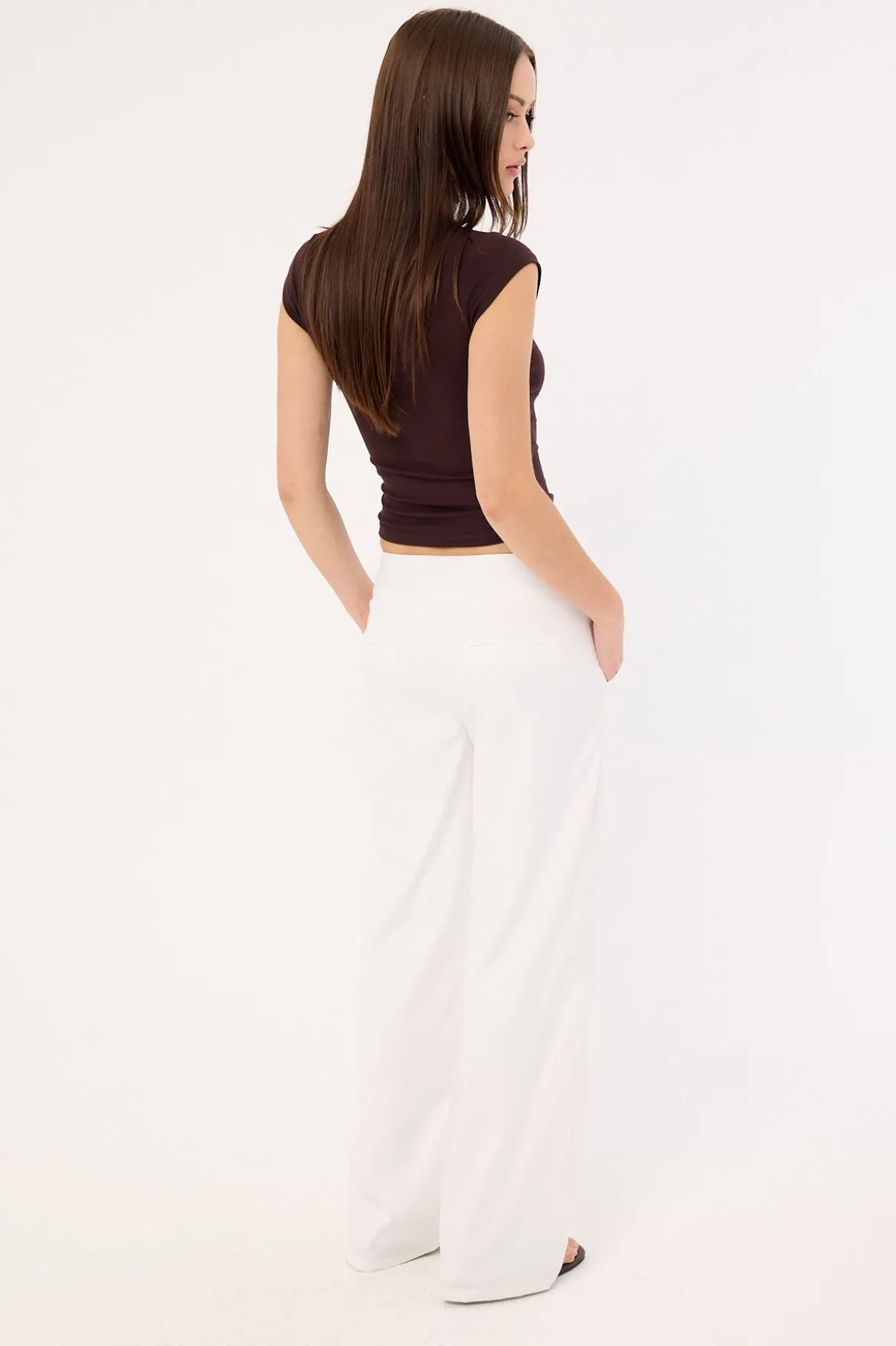 Anni Belted Pant White