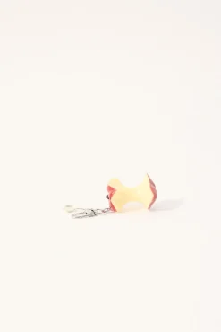 Apple Core Keyring Red