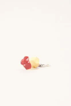 Apple Core Keyring Red