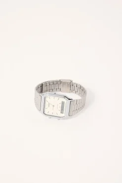 AQ230A-7D Duo Watch Silver