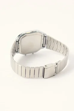 AQ240E-3A Duo Watch Silver/Teal
