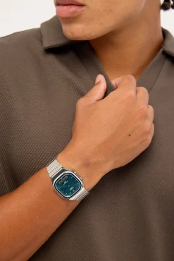 AQ240E-3A Duo Watch Silver/Teal
