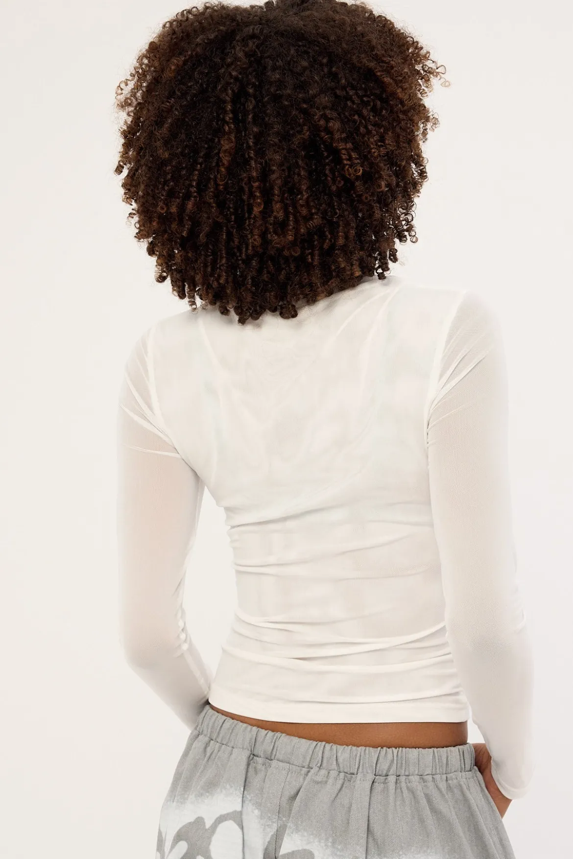Arcane Mesh Long Sleeve White