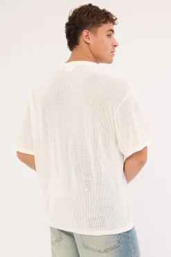 Arena Knit V-Neck Knit Jersey Off White