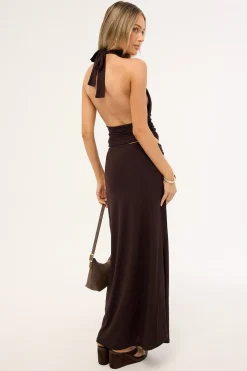 Aria Maxi Skirt Brown