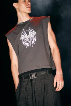 Arkos Cropped Muscle Tank Asphalt