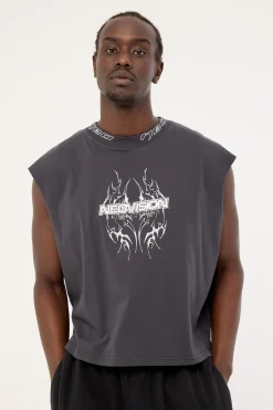 Arkos Cropped Muscle Tank Asphalt