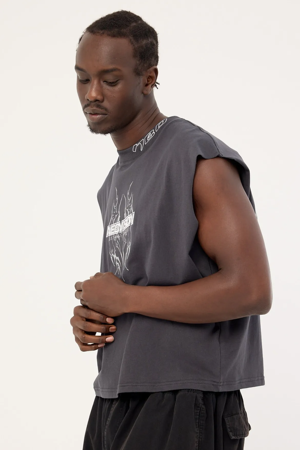 Arkos Cropped Muscle Tank Asphalt